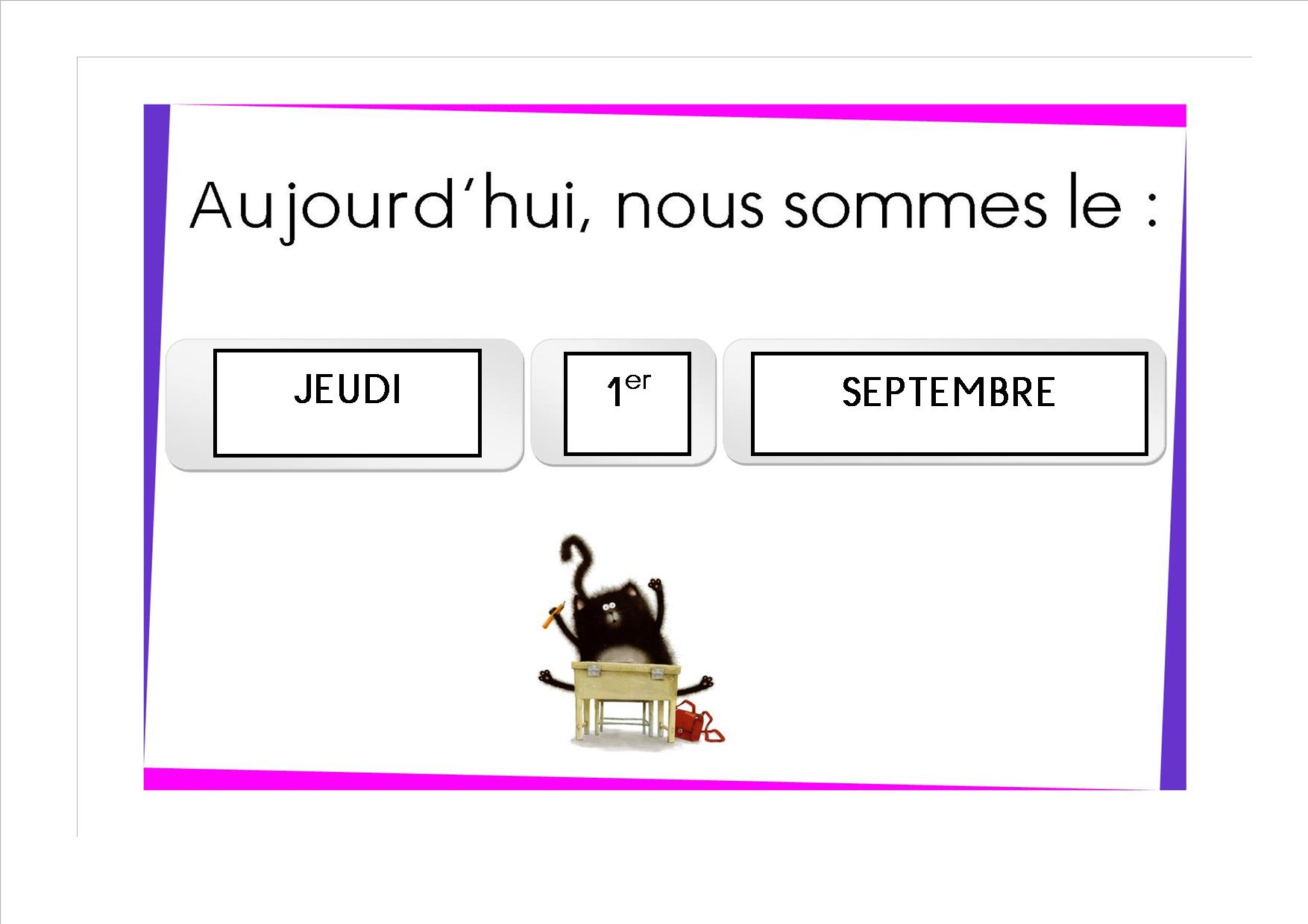 Splat le chat série – MC en maternelle Vous trouverez sur son site plein de calendriers avec Splat Le sien porte la température