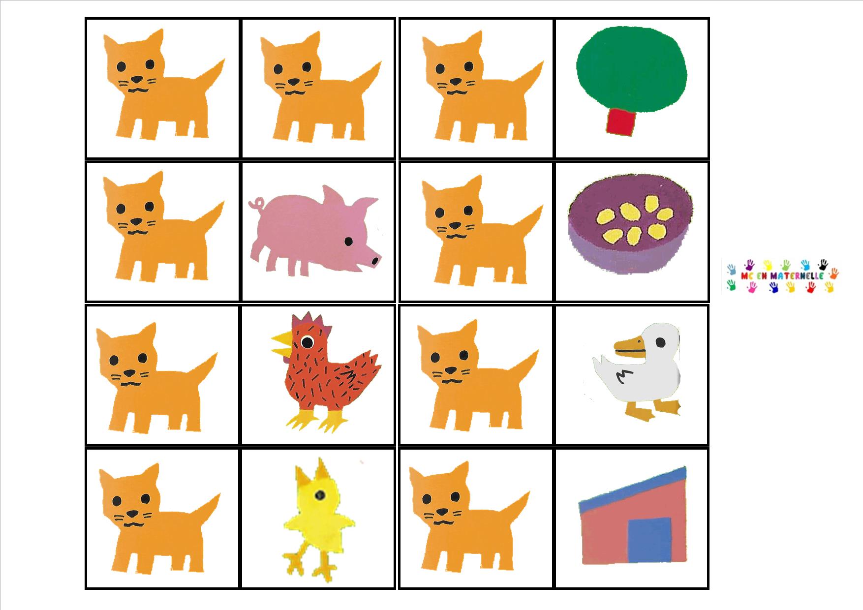 La Petite Poule Rousse Exploitation Maternelle La petite poule rousse : Domino – MC en maternelle