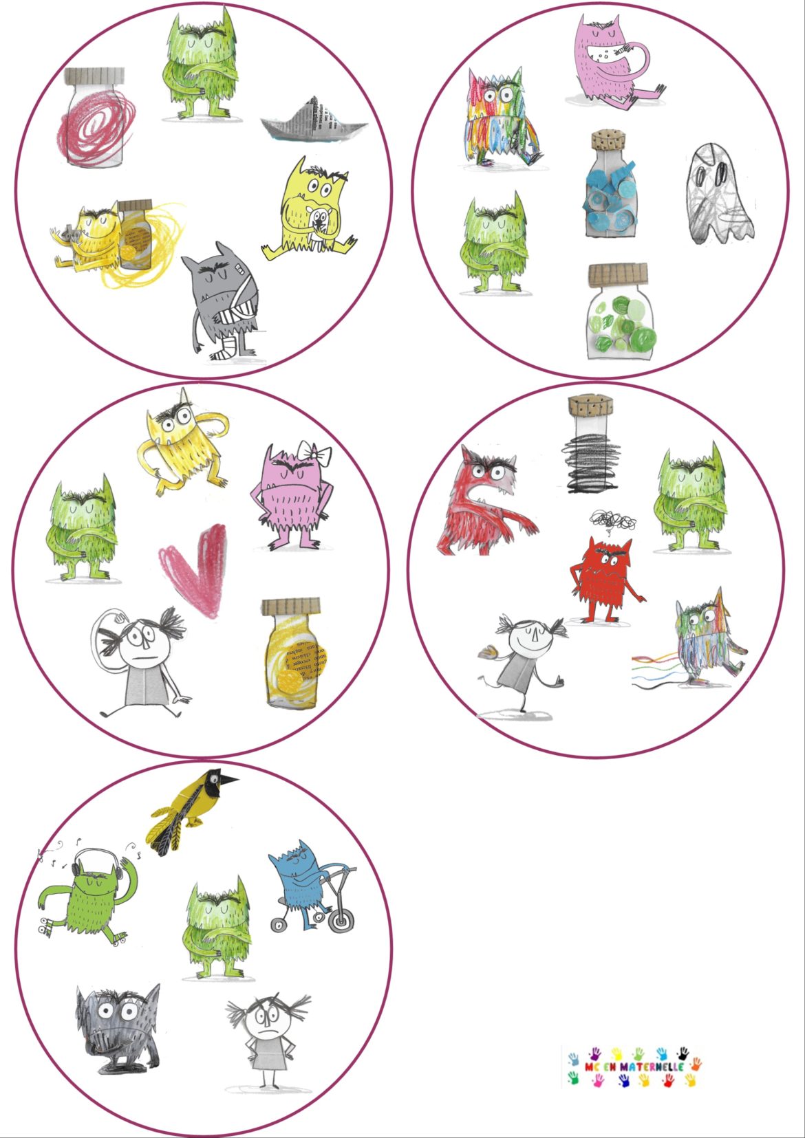 La Couleur Des émotions Activités Pédagogiques La couleur des émotions : dobble – MC en maternelle