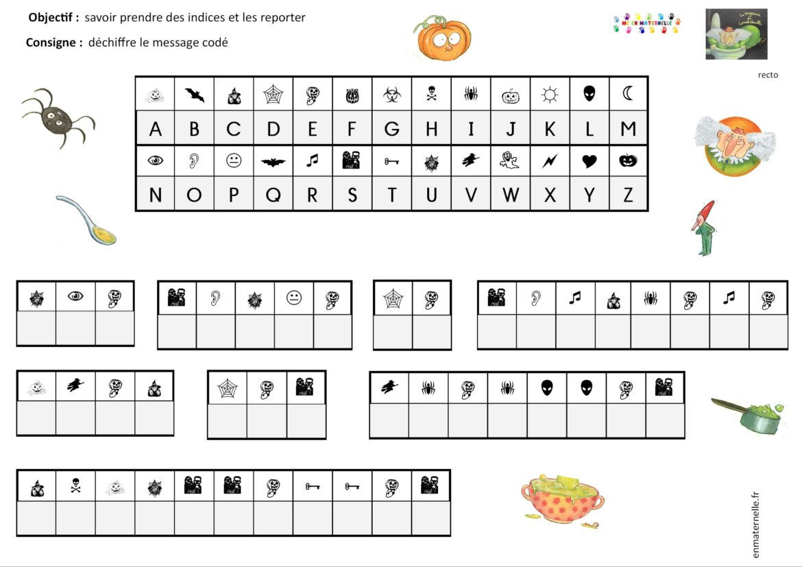 message codé – MC en maternelle