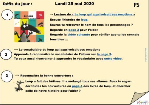 Livre Le loup qui apprivoisait ses émotions