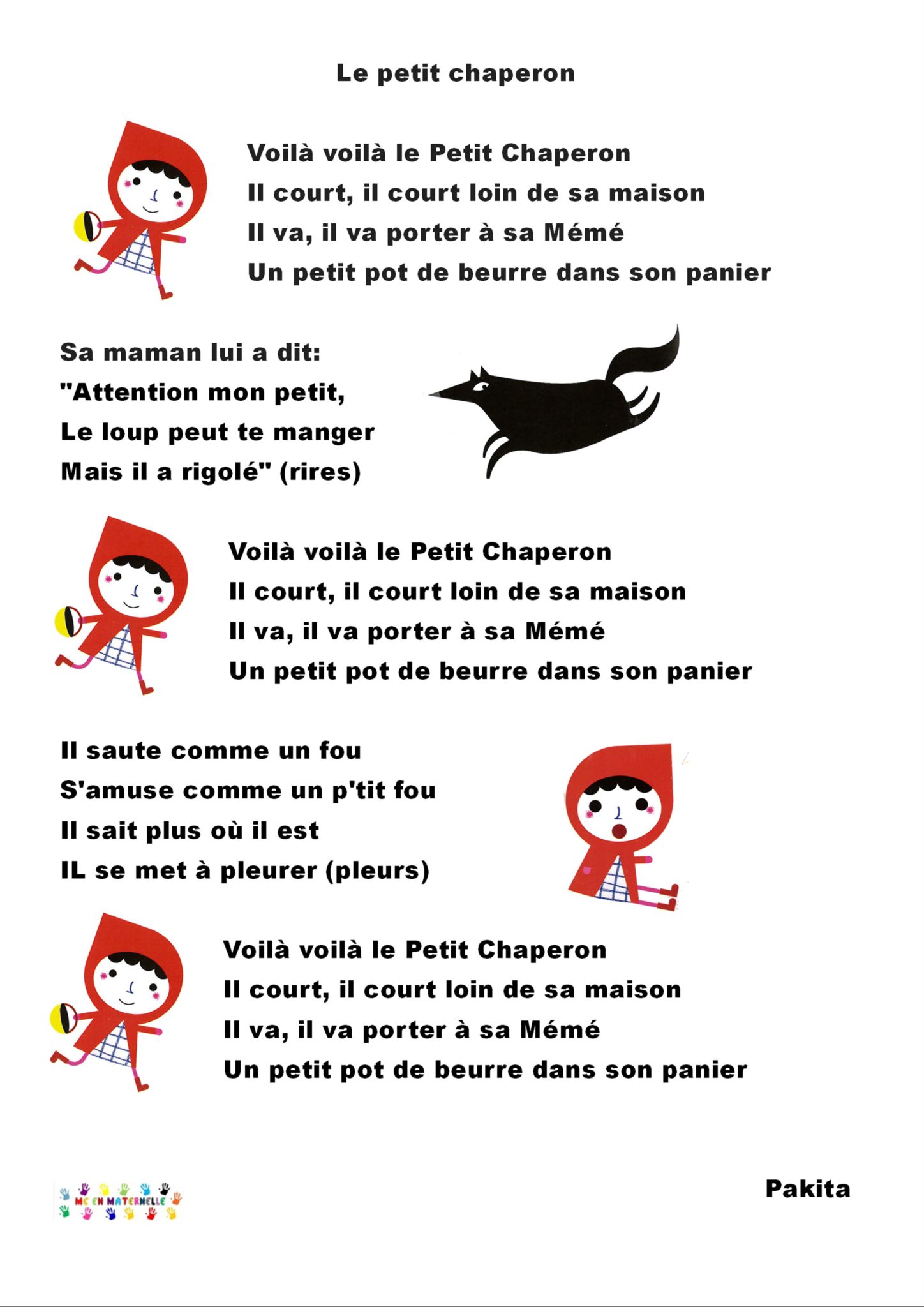 Le petit chaperon rouge MC en