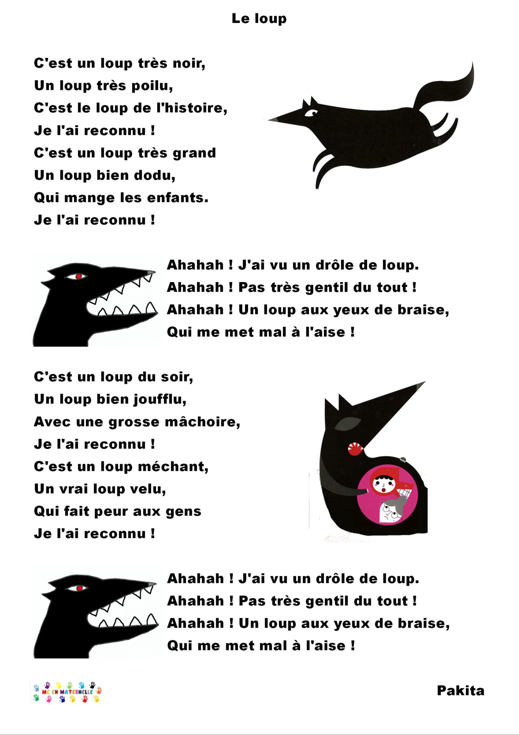 Le Petit Chaperon Rouge Chansons MC En Maternelle