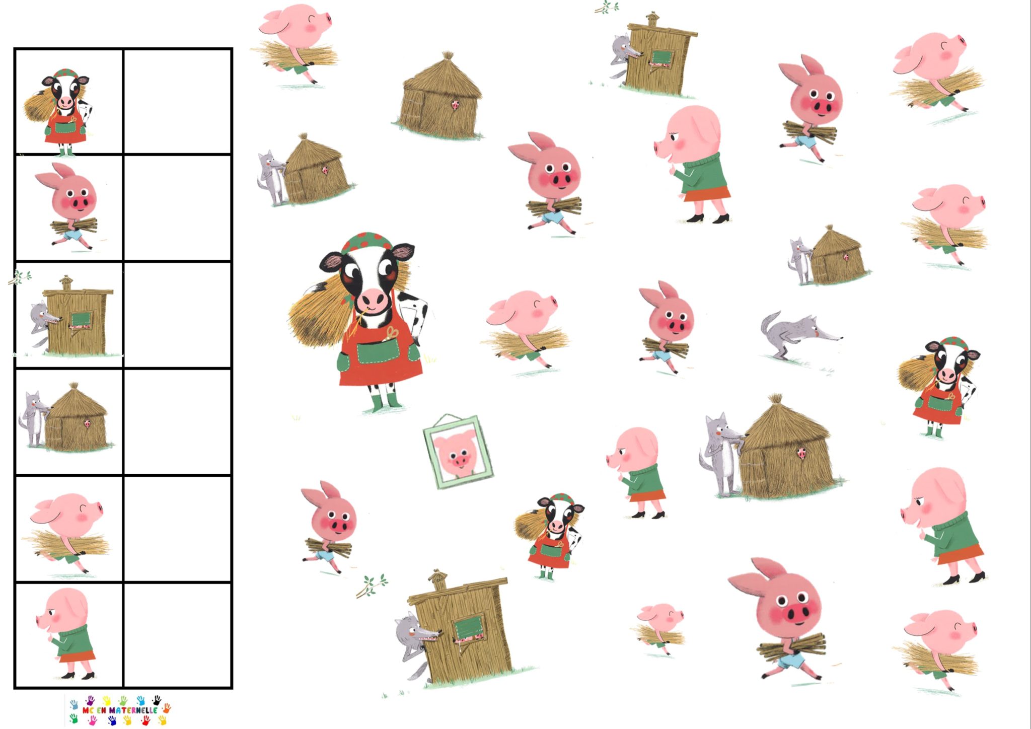 Les trois petits cochons cherche et compte MS et GS MC en maternelle Les trois petits cochons cherche et compte MS et GS MC en maternelle