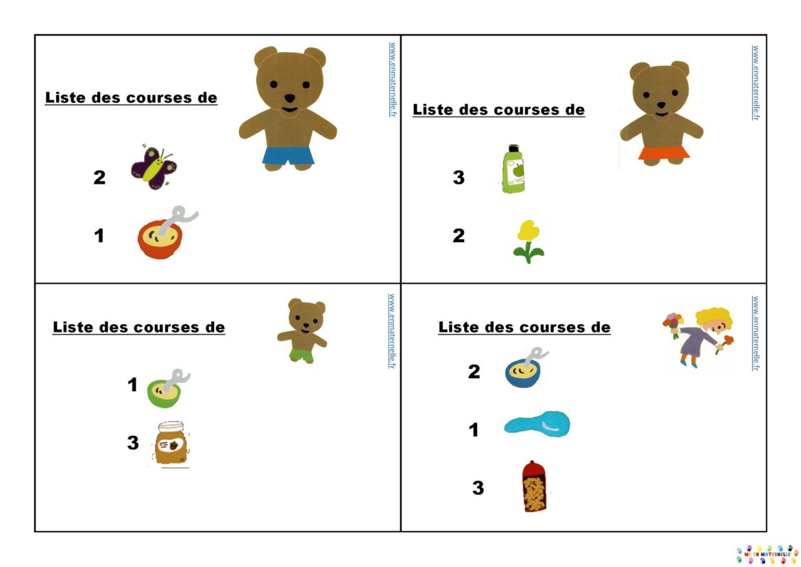 Famille D'ours Mots Fléchés Les 3 ours – MC en maternelle