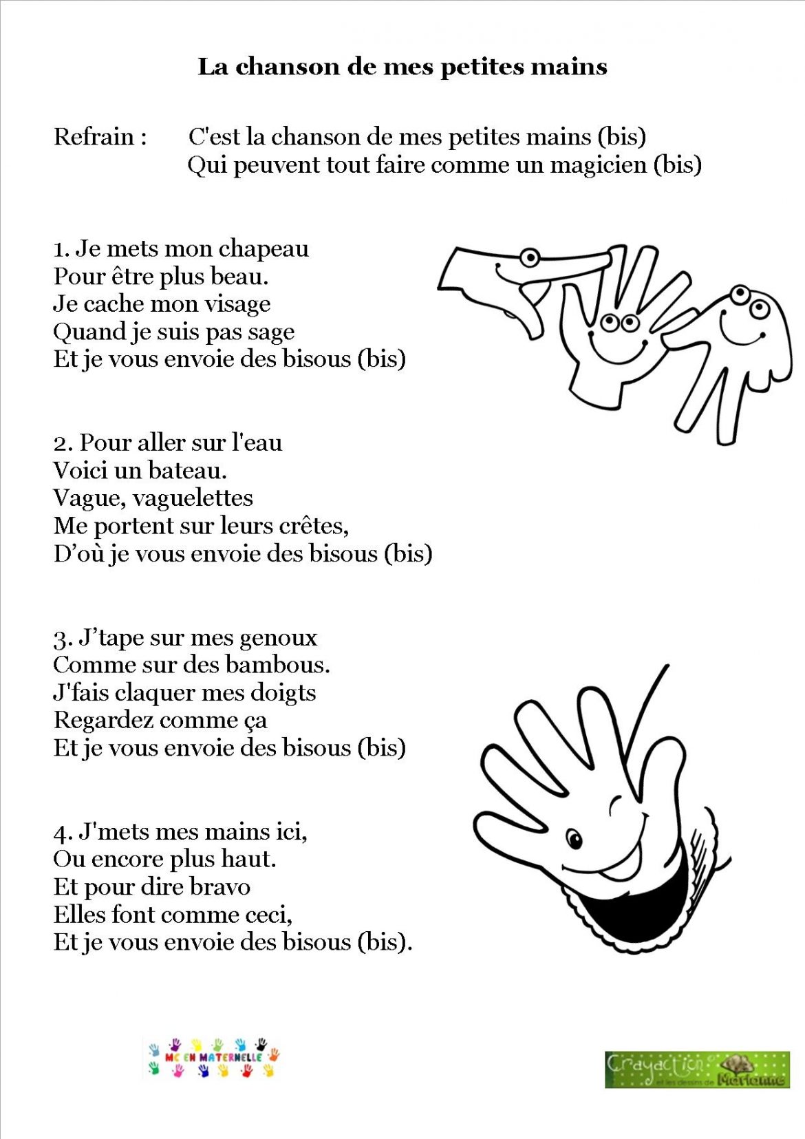 Comptines en maternelle cycle 1