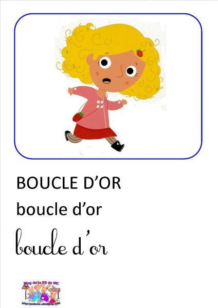 Boucle d’or et les 3 ours : imagier