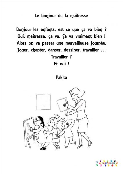 Le bonjour de la maîtresse
