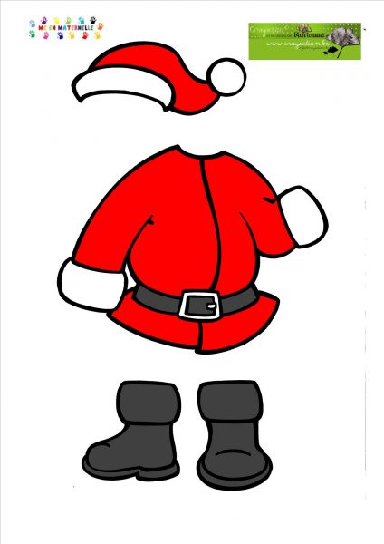 Le père noël : mettre ses habits en les nommant