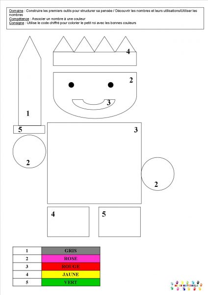 Le tout petit roi : coloriages et coloriages magiques