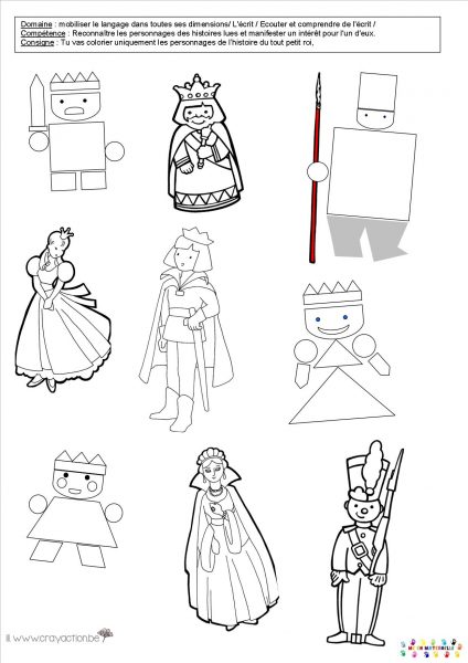 Le tout petit roi : reconnaître les personnages