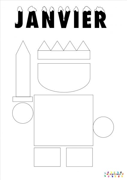 Le tout petit roi : page du mois de janvier