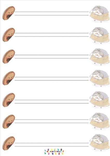 P’tit biscuit : le trait horizontal avec aide (crayon)