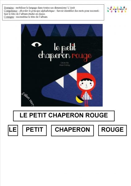 Le petit chaperon rouge : titre