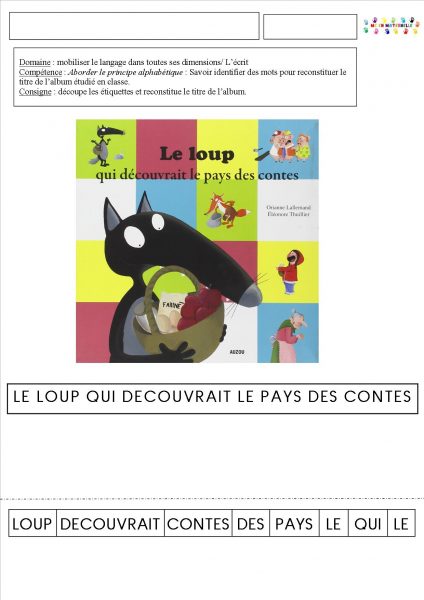 Le loup qui découvrait le pays des contes : titre de l’histoire