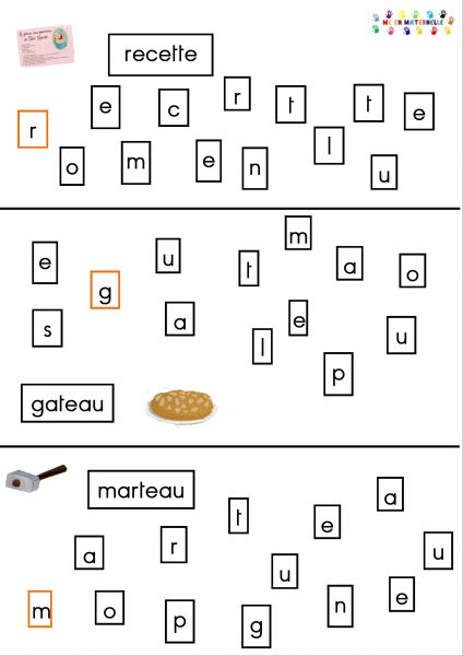 Le loup qui découvrait le pays des contes : Relier les lettres pour former des mots