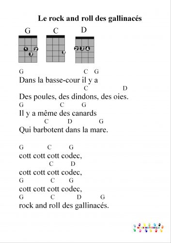 Le rock and roll des gallinacés pour ukulélé