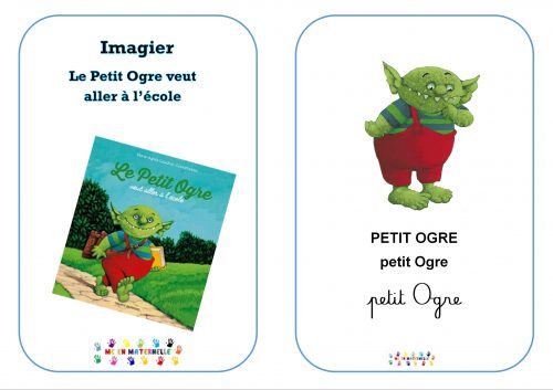 Le petit ogre veut aller à l’école : imagier