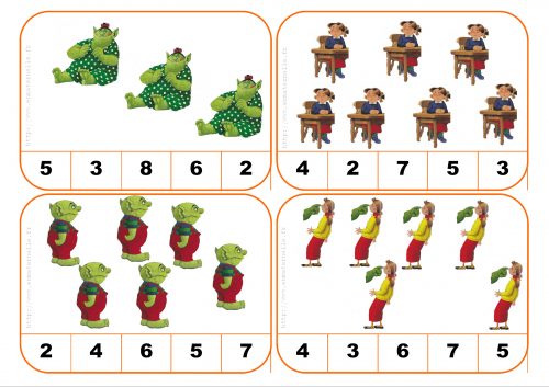 Le petit ogre veut aller à l’école : cartes à compter
