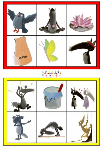 Le loup qui apprivoisait ses émotions : 6 planches de loto