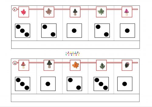Numération sur l’automne avec les boites à compter avec double consigne