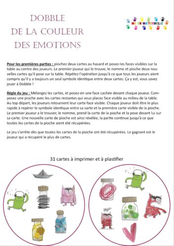 La couleur des émotions : dobble