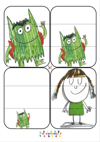 Le monstre des émotions va à l’école : Jeu petit-moyen-grand et jeu petit-grand