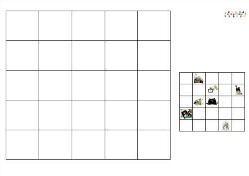 Repérage dans l’espace avec quadrillage avec Splat Le chat