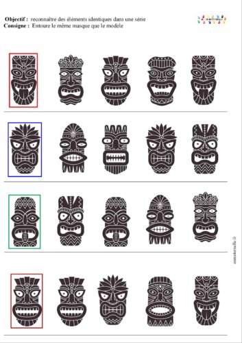 Zékéyé : Entoure le même masque que le modèle