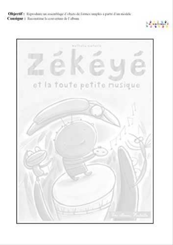 Zékéyé et la toute petite musique  : Puzzle de la couverture de 4 à 12 pièces