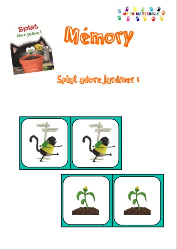 Splat adore jardiner : mémory
