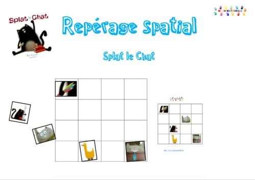 Splat le chat : repérage dans un quadrillage