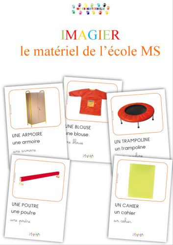 Imagiers pour petits, moyens et grands sur le matériel de l’école