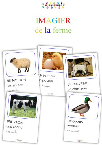 Imagier : les animaux de la ferme