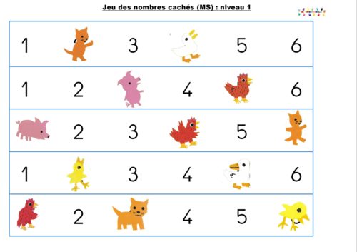 la petite poule rousse : les nombres cachés