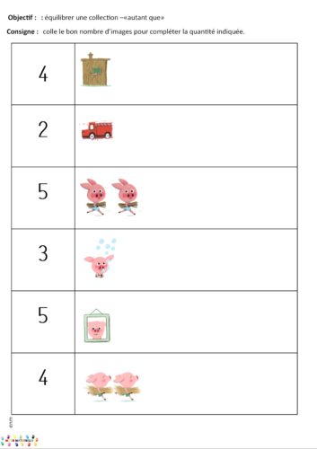 Les trois petits cochons : activités de numération (MS et GS)