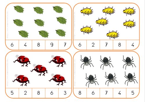 Drôle de coccinelle : Cartes à compter pour PS, MS et GS