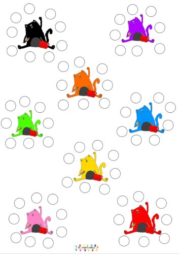 Splat le chat (rentrée) : Algorithmes, gommettes ou coloriage