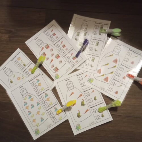 Cornebidouille : numération et carte à pinces
