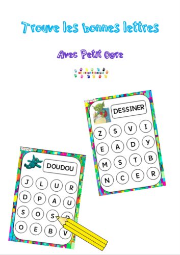 Le petit ogre : chercher les bonnes lettres