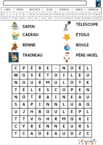 Cassiopée : mots cachés