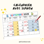 Calendrier avec Siméon